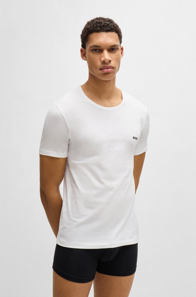 BOSS T-Shirt Rundhals BOSS ONE (Packung, 3-tlg., 3er-Pack) mit dezentem BOSS Logo-Print – Bild 3 von 5