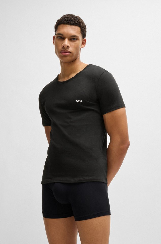 BOSS T-Shirt Rundhals BOSS ONE (Packung, 3-tlg., 3er-Pack) mit dezentem BOSS Logo-Print – Bild 4 von 5