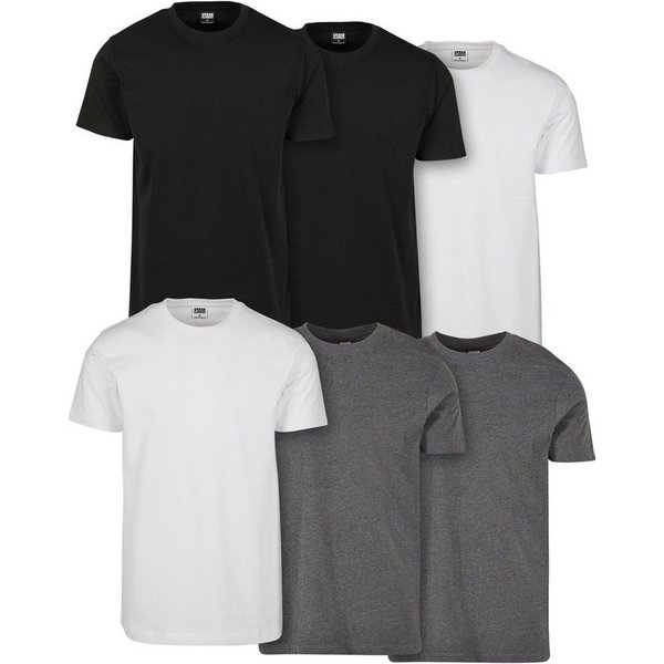 URBAN CLASSICS T-Shirt Urban Classics Herren Basic Tee 6-Pack (1-tlg)