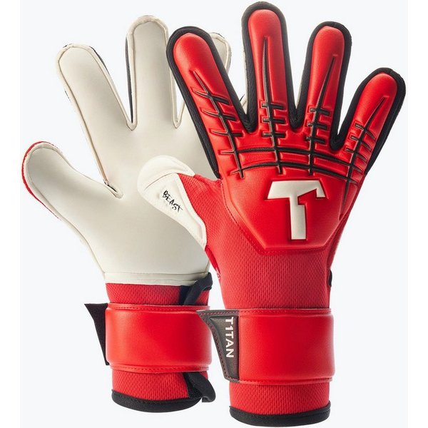 T1TAN Torwarthandschuhe Kinder Red Beast 3.0 mit Fingerschutz
