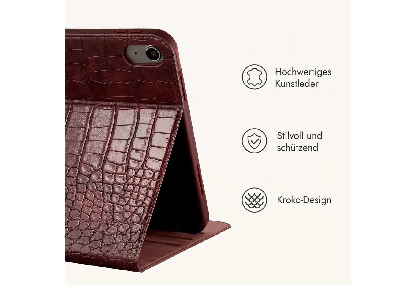 Selencia Tablet-Mappe Selencia Croco Klaphülle Apple iPad Air 11 Zoll (2026) M4 / (2025) M3 – Bild 3 von 5