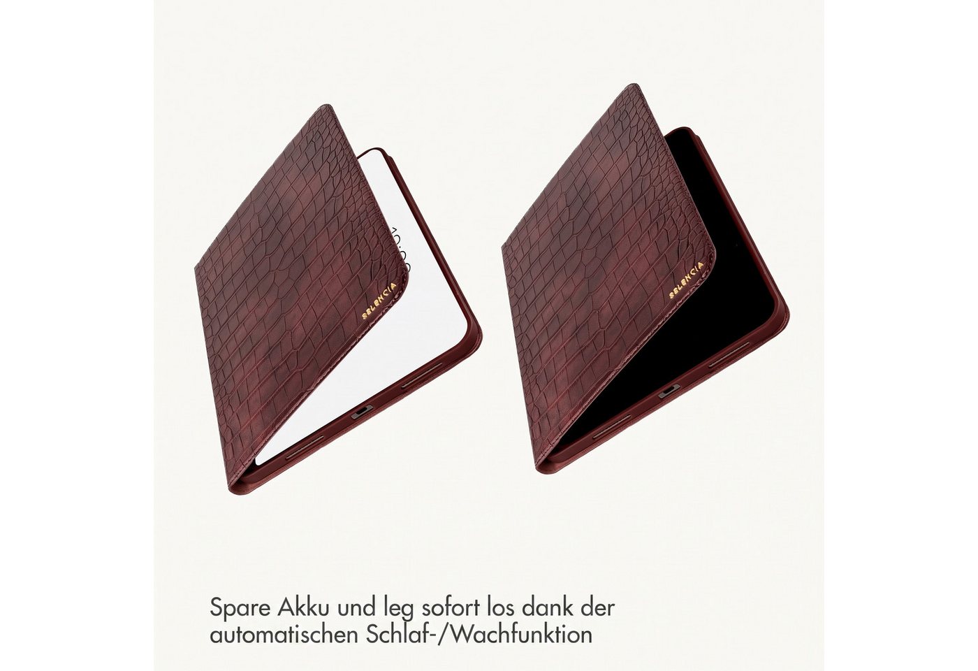 Selencia Tablet-Mappe Selencia Croco Klaphülle Apple iPad Air 11 Zoll (2026) M4 / (2025) M3 – Bild 4 von 5