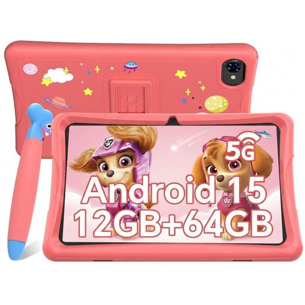 TABWEE 10.1'' Kids Android 64/128GB mit Stylus Tablet (10.1", 64 GB, Android 15, 5G wifi, Android 15, Google Kids Space, Gemini AI, mit Stift)
