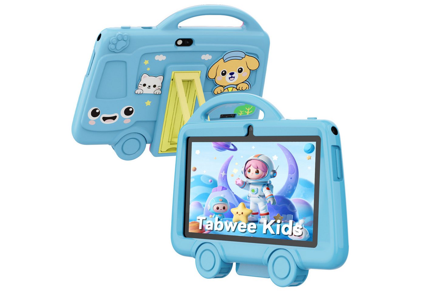 TABWEE 7 Zoll Kinder Tablet IPS HD Display mit Kinderuhr WiFi Tablet (7", 32 GB, laute Lautsprecher, 3000 mAh, ungiftige Hülle, für Kinder 3-8 Jahre) – Bild 3 von 5