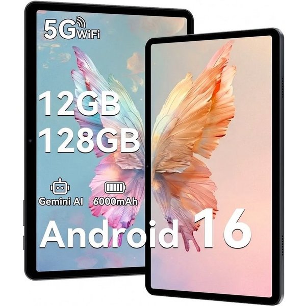 TABWEE T8 Android 16 6000 mAh WLAN 10-Zoll-Tablet mit 64/128 GB Tablet (10.1", Android16, 5G wifi, Android 16, Gemini AI, PC-Modus)