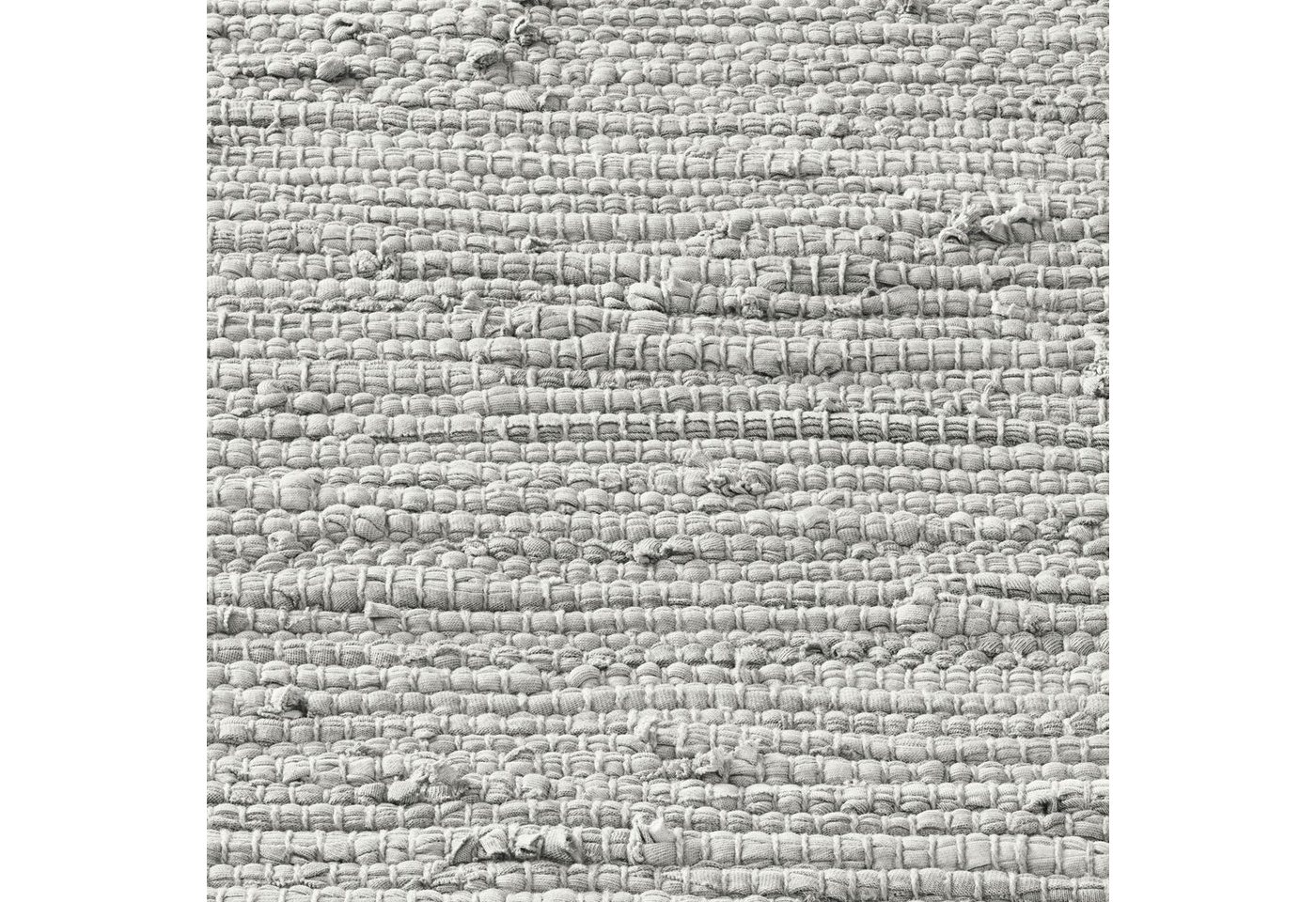 TaCa Home Teppich Handweb Flicken-Teppich Fleckerl, rechteckig, Höhe: 5 mm, Grau - 70 x 140 cm – Bild 5 von 5