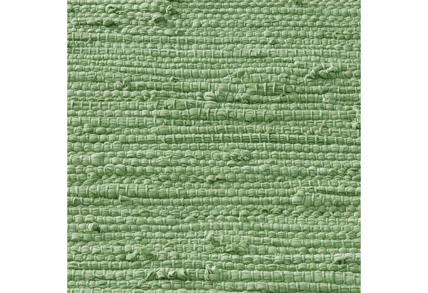 TaCa Home Teppich Handweb Flicken-Teppich Fleckerl, rechteckig, Höhe: 5 mm, Grün - 60 x 120 cm – Bild 5 von 5
