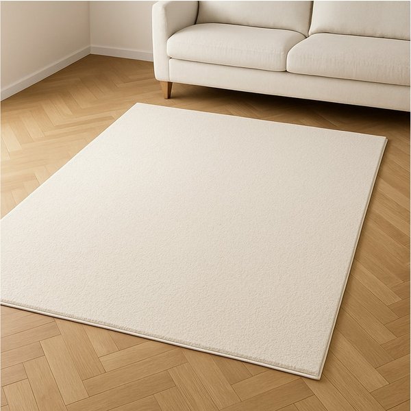 TaCa Home Teppich Kurzflor-Teppich Uni, rechteckig, Höhe: 9 mm, vielseitiger & stilvoller Kurzflor-Frisee-Teppich