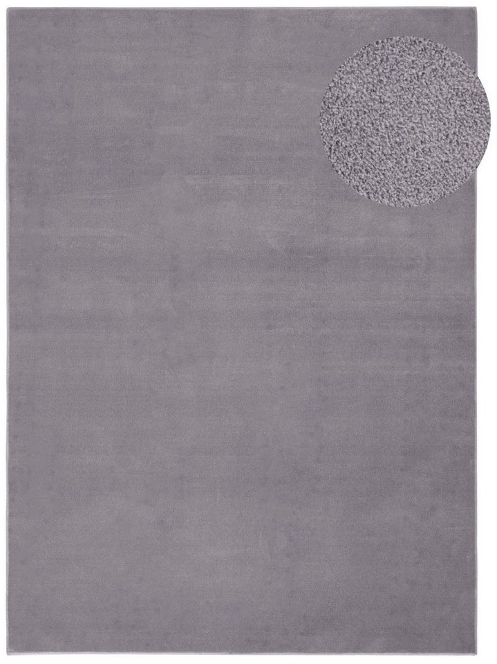 TaCa Home Teppich Kurzflor-Teppich Uni, rechteckig, Höhe: 9 mm, vielseitiger & stilvoller Kurzflor-Frisee-Teppich – Bild 2 von 5