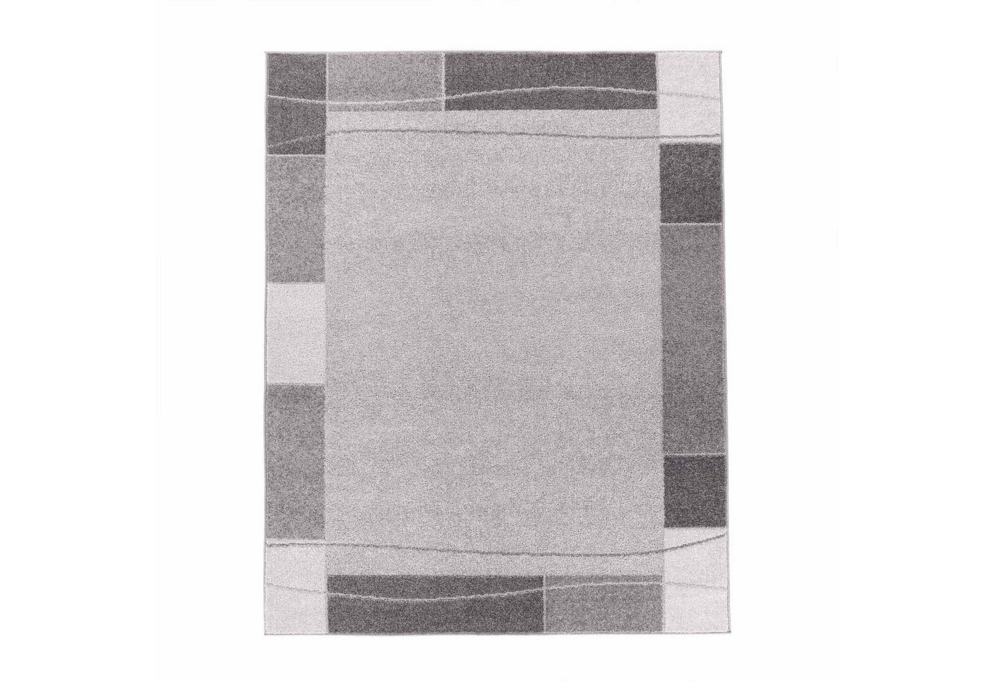 TaCa Home Teppich Moderner Designer Teppich Retro, rechteckig, Höhe: 13 mm, Wohnzimmer Schlafzimmer Esszimmer, Grau-54 - 80 x 150 cm – Bild 2 von 5