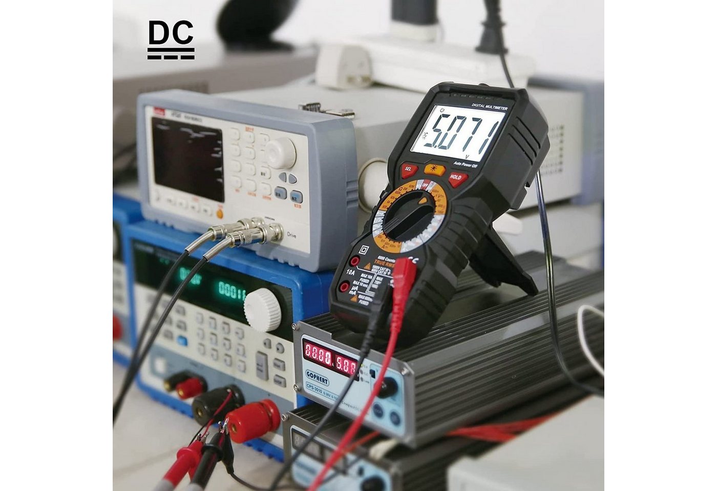 TACKLIFE Multimeter Digital Multimeter Strommessgerät mit 6000 Counts, (Batterie nicht beigfügt) – Bild 5 von 5