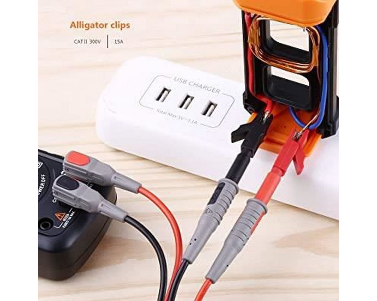 TACKLIFE Multimeter, 8tlg Messleitung Kit mit Verlängerung Messklemmen – Bild 4 von 4