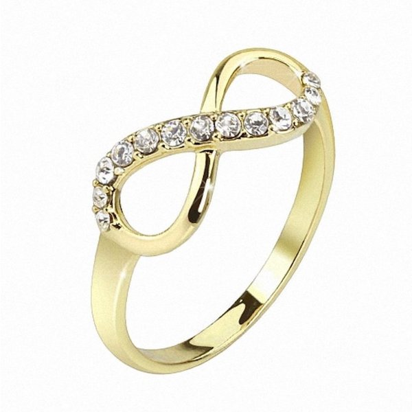 Taffstyle Fingerring Damen Ring Infinity Verlobungsring Damenring (Eleganter Infinity Ring aus Edelstahl perfekt als romantische Geschenkidee)
