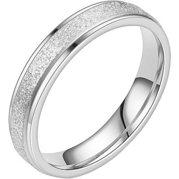 Taffstyle Fingerring Edelstahl Ring Verlobungsring Partnerring Freundschaftring sandgestrah (Unisex Edelstahl Bandring Partnerring Geschenkidee für Männer und F