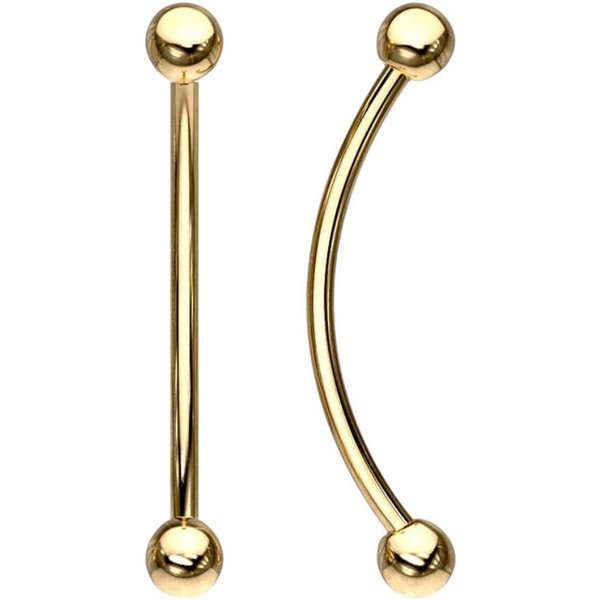 Taffstyle Piercing-Set Snake Eyes Piercing Curved Barbell Chirurgenstahl Zungenpiercing (Zungenpiercing Snake Eye mit Kugeln glänzend hautfreundlich Chirurgenst