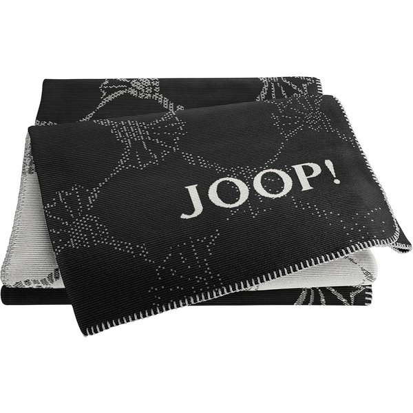 JOOP! Tagesdecke JOOP! Cornflower Plaid / Decke Schwarz 150 x 200cm