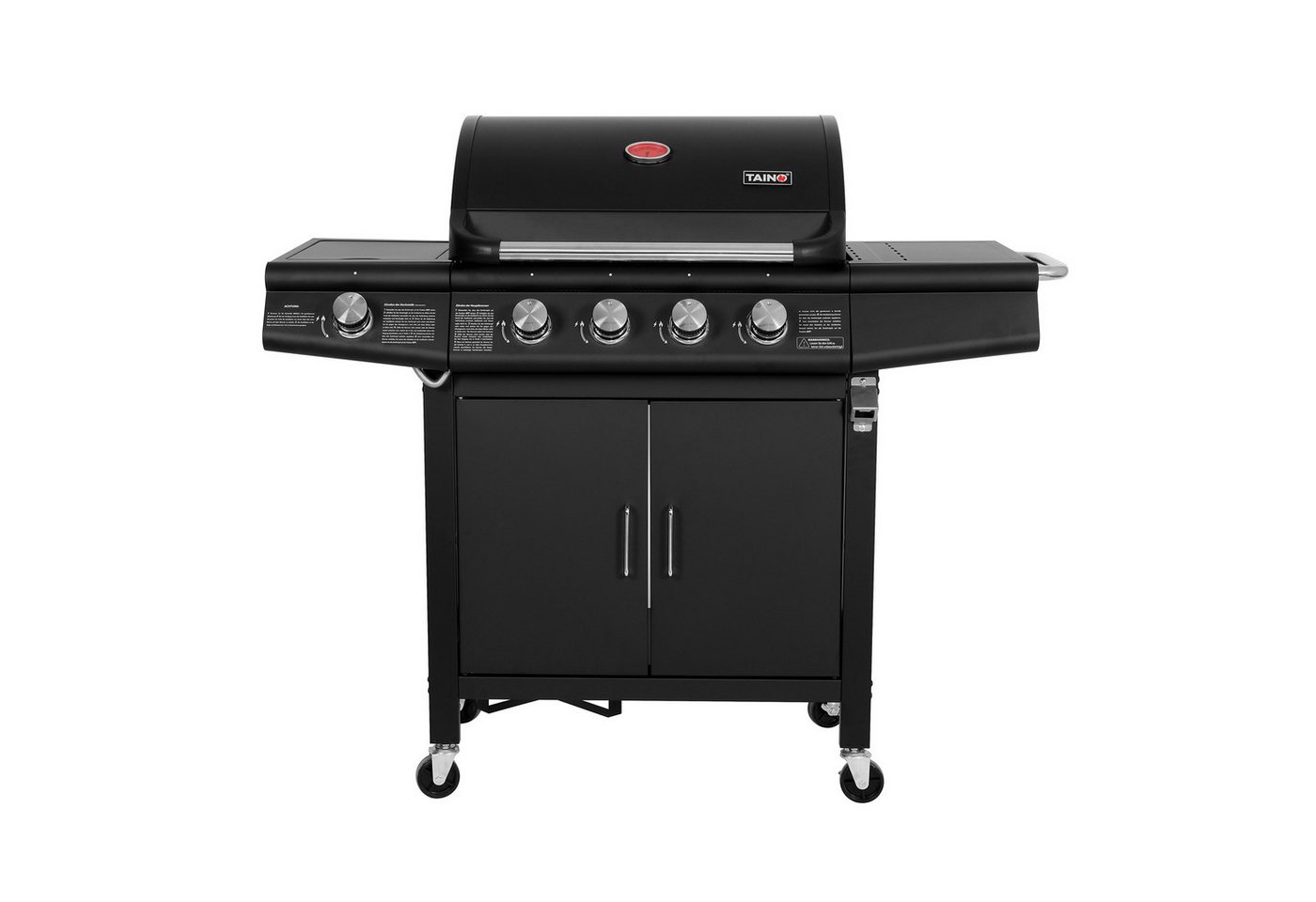 TAINO Gasgrill RED, 4+1, Piezozündung, mit Grillspieß-Auflage – Bild 4 von 5