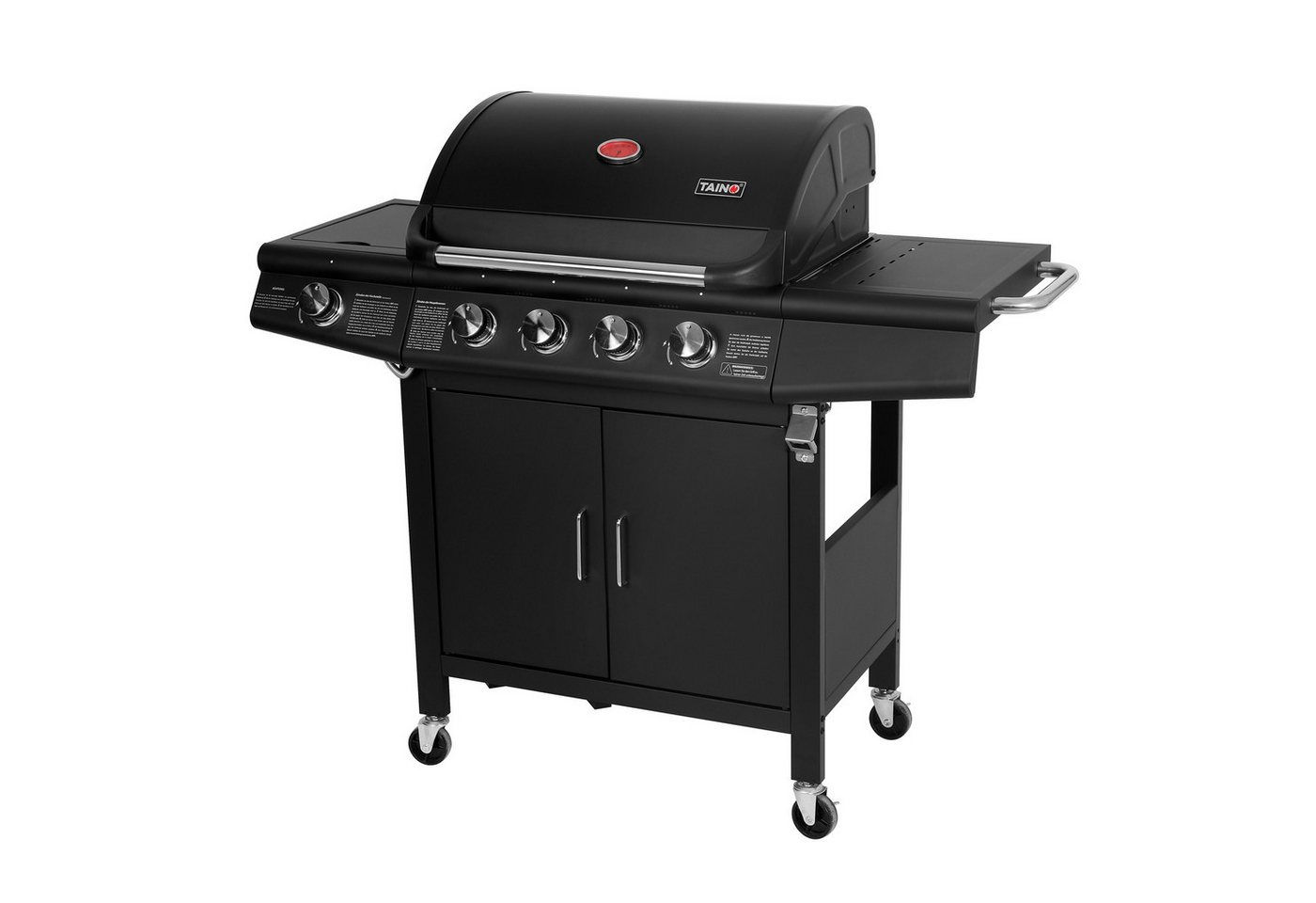 TAINO Gasgrill RED, 4+1, Piezozündung, mit Grillspieß-Auflage – Bild 5 von 5