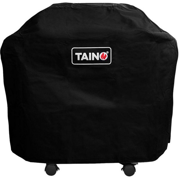 TAINO Grillabdeckhaube PLATINUM 2+1 BLACK 2+1, Klettverschluss, Schutz, 600D Oxford Polyester, 125x48x110cm (BxTxH)