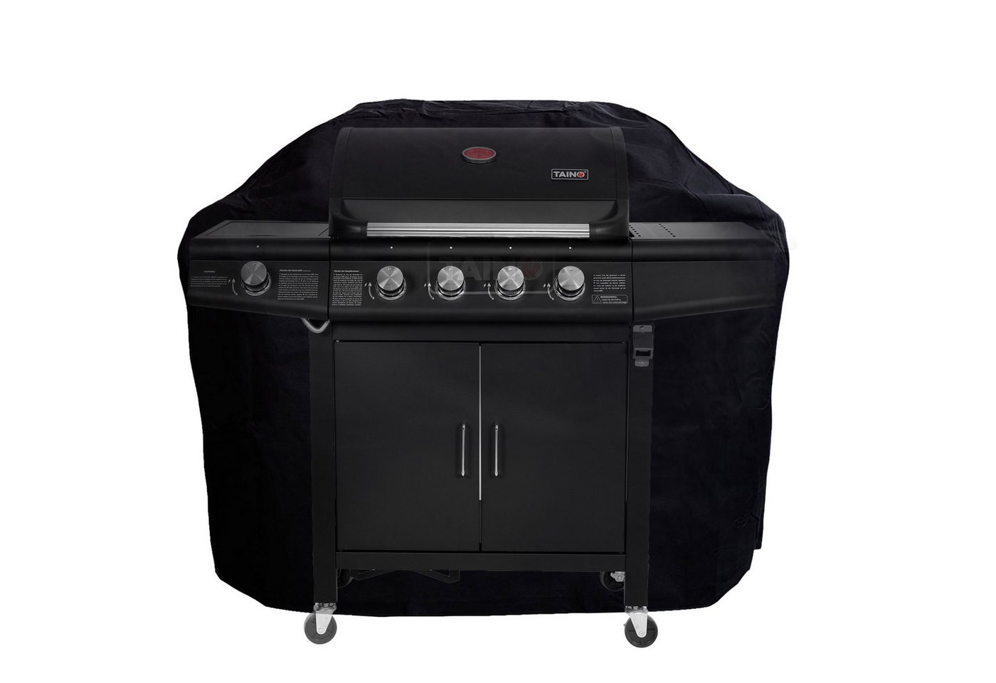 TAINO Grillabdeckhaube RED 4+1 Abdeckhaube, Wetterschutz, Universell, Oxford Gewebe, 130x47x115cm (BxTxH) – Bild 3 von 5