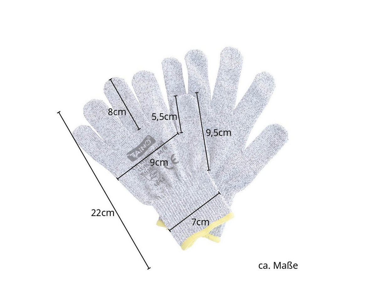 TAINO Schnittschutzhandschuhe (Set, 2-teilig) Schnittschutzhandschuhe, Klasse 5 (EN388), 2er Set, schnittfest – Bild 3 von 3