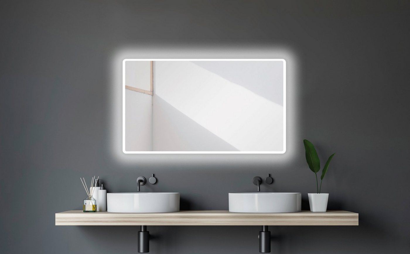 Talos Badspiegel Moon, LED Spiegel, Design Lichtspiegel – Bild 5 von 5