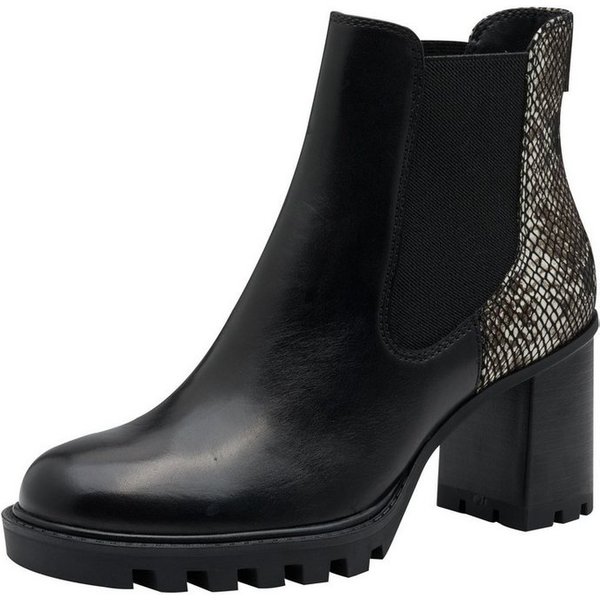 Tamaris ANTIshokk, TOUCH-IT aus Leder Blockabsatz Chelseaboots ANTIshokk