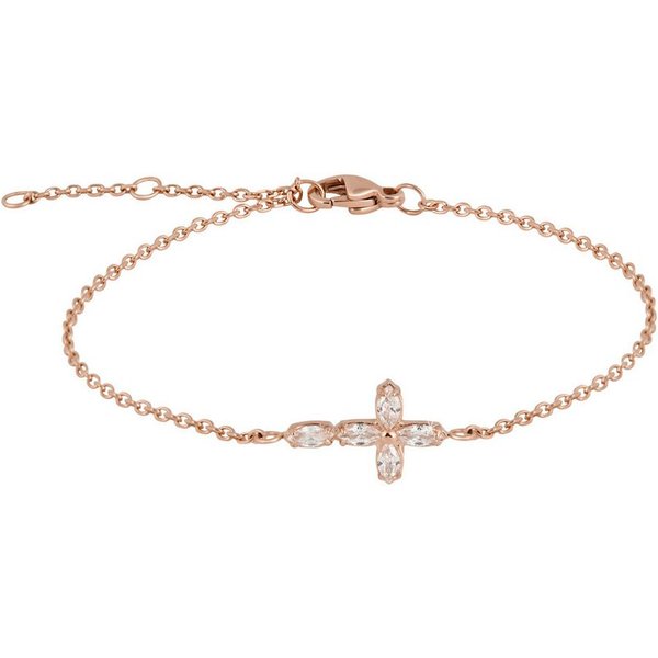 Tamaris Armband Cross, Kreuz-Motiv, mit Zirkonia (synth)