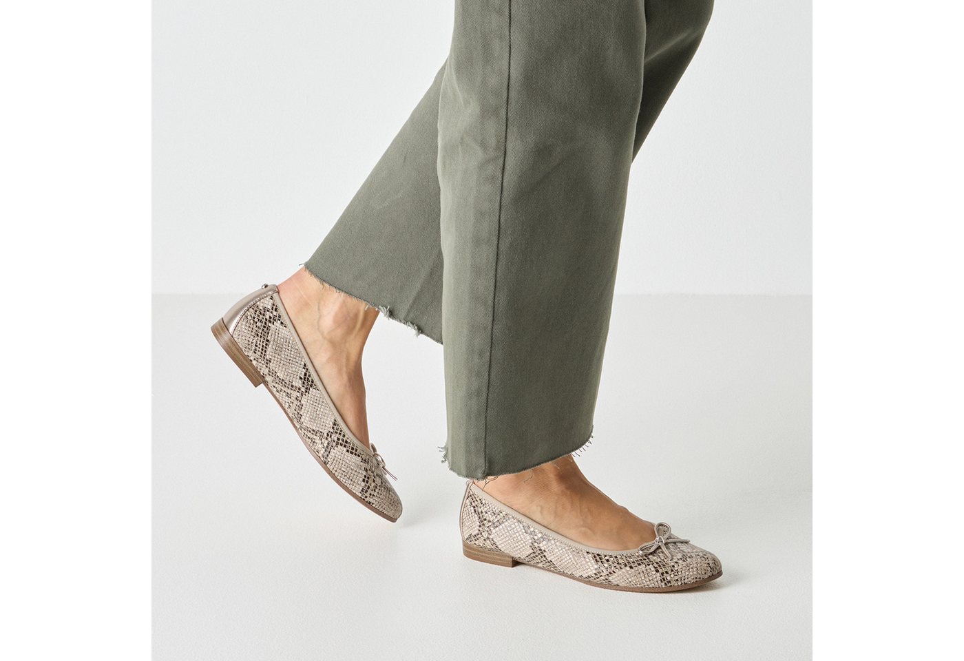Tamaris Ballerina, Schlupfschuh, Frühlingsschuh, Businessschuh im Animal Look – Bild 2 von 5