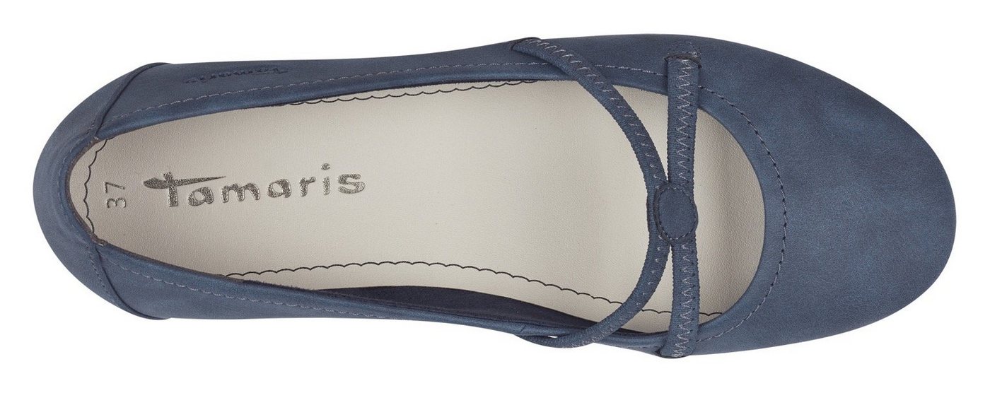 Tamaris Ballerina Flats, Festtagsmode, Slipper mit Gummizugriemchen – Bild 4 von 5