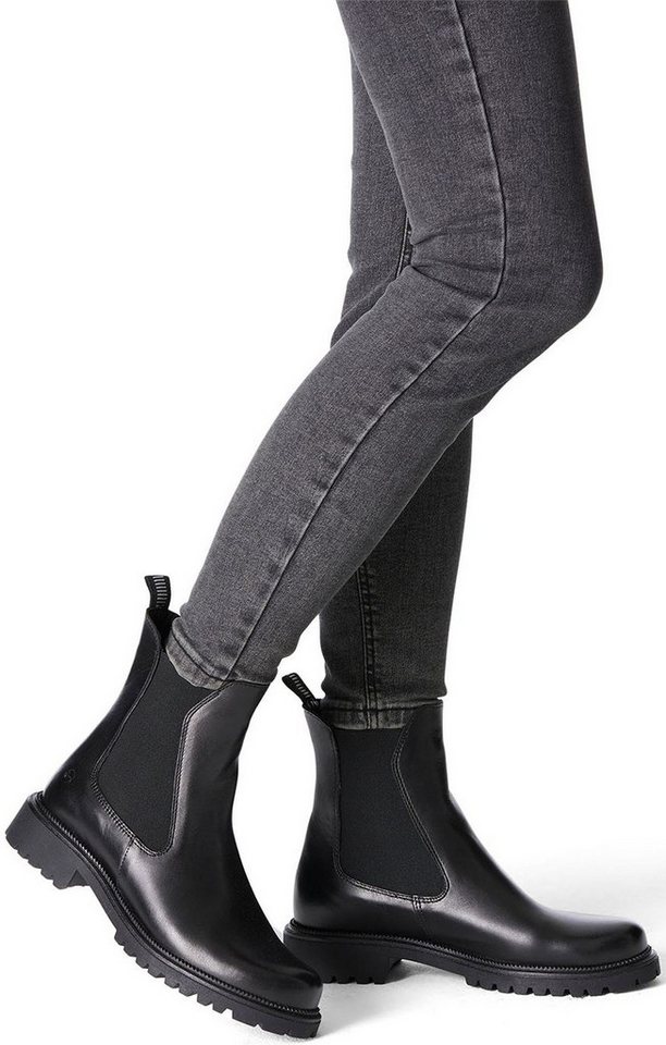 Tamaris Chelseaboots Blockabsatz, Schlupfboots mit beidseitigen Stretcheinsätzen – Bild 2 von 5