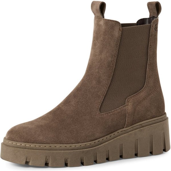Tamaris Chelseaboots Stiefelette, Schlupfschuh mit T-Logoprägung
