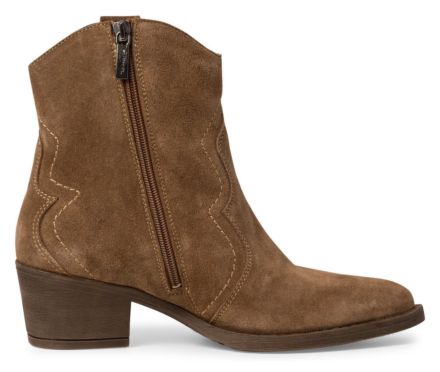 Tamaris Cowboy Stiefelette Blockabsatz, Festival, Western-Boots mit modischen Nähten – Bild 4 von 5