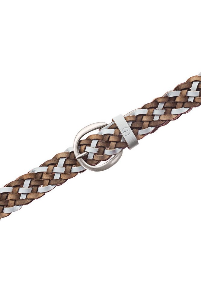 Tamaris Flechtgürtel "Dana Silver" mit individueller Längenverstellung, aus Rindsleder, 3 cm breit – Bild 2 von 5