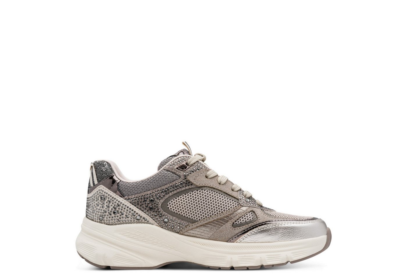 Tamaris GREY GLAM Plateausneaker Freizeitschuh, Halbschuh, Keilsneaker im angesagtem Metallic-Look – Bild 3 von 5