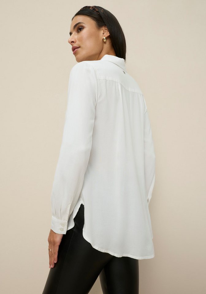 Tamaris Hemdbluse mit lockerem Schnitt, aus fließender Viskose-Qualität im Oversize-Look mit Tasche – Bild 3 von 5