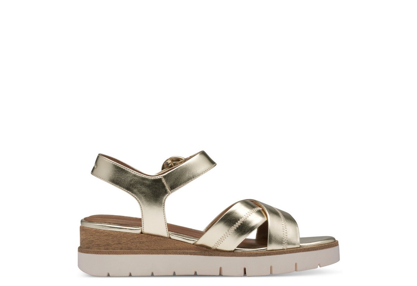 Tamaris Keilsandalette, Sommerschuh, Riemchensandale mit Ziernähten – Bild 2 von 5