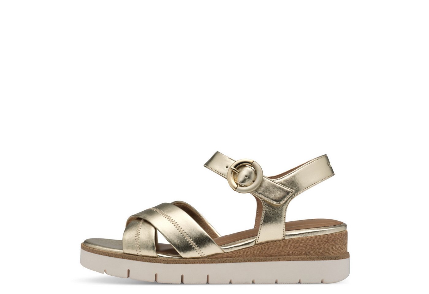 Tamaris Keilsandalette, Sommerschuh, Riemchensandale mit Ziernähten – Bild 3 von 5
