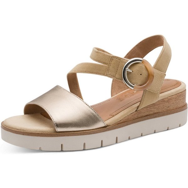 Tamaris Keilsandalette, Plateau, Riemchensandale, Sommerschuh mit verstellbarer Schnalle