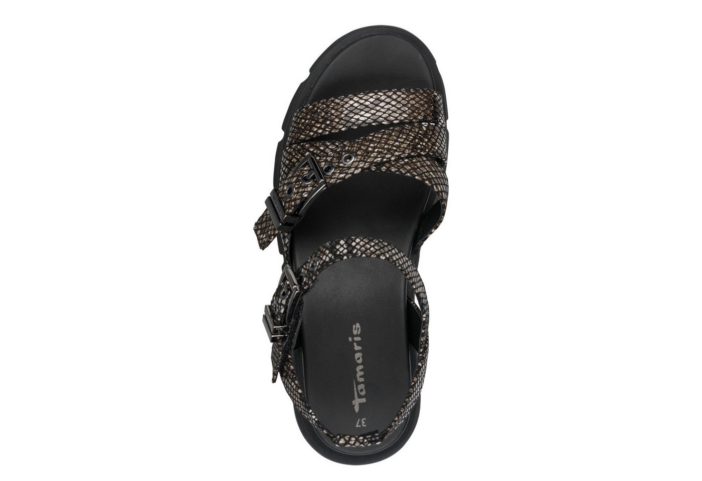 Tamaris Keilsandalette Sommerschuh, Riemchensandale im angesagten Snake-Look – Bild 5 von 5