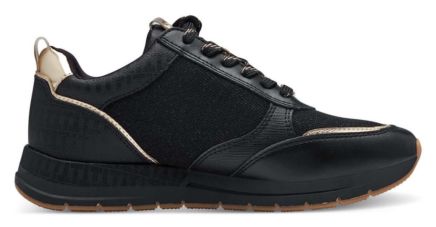 Tamaris Keilsneaker, Freizeitschuh, Halbschuh, Schnürschuh, trendige Metallic-Details – Bild 4 von 5