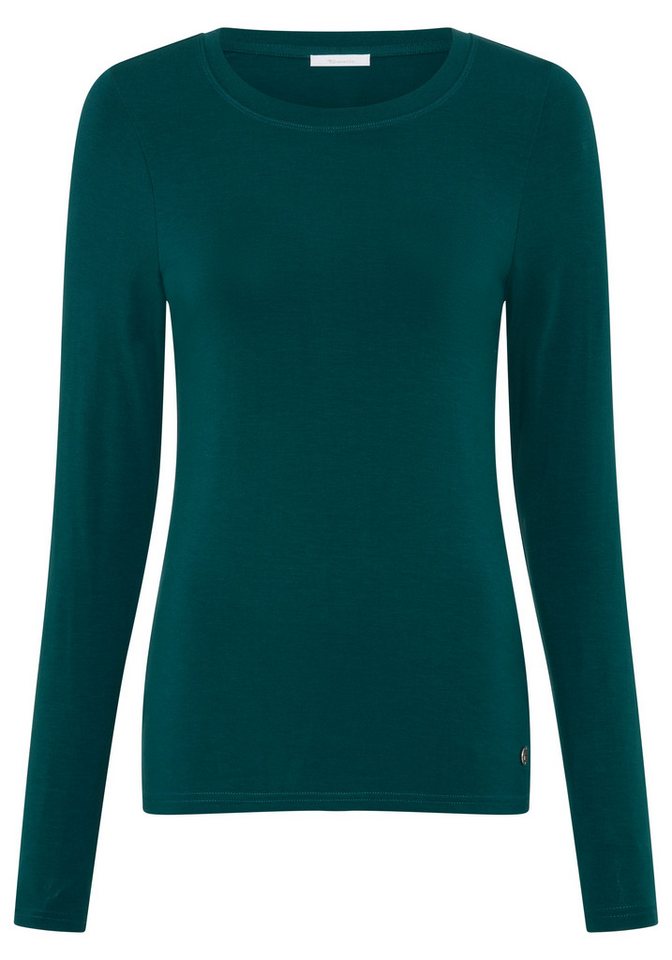 Tamaris Langarmshirt aus elastischer Viskosemischung, figurbetonte Passform langärmliges Basicshirt mit Rundhalsausschnitt – Bild 5 von 5