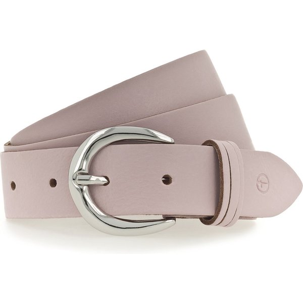 Tamaris Ledergürtel "Clara Silver" mit glänzender silberfarbener Schließe, unifarben, 3 cm breit
