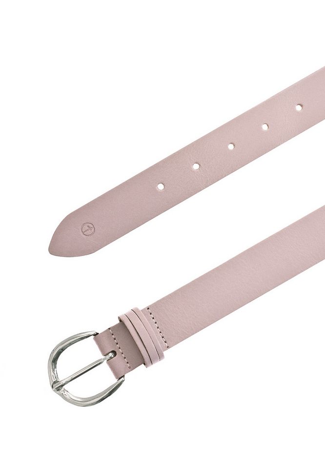 Tamaris Ledergürtel "Clara Silver" mit glänzender silberfarbener Schließe, unifarben, 3 cm breit – Bild 3 von 5