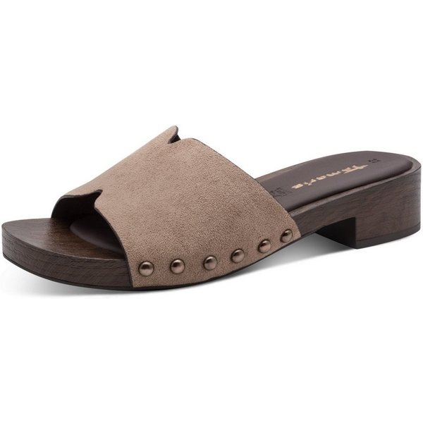 Tamaris Pantolette Blockabsatz, Sommerschuh, Schlüpfschuh mit aufgesetzten Nieten