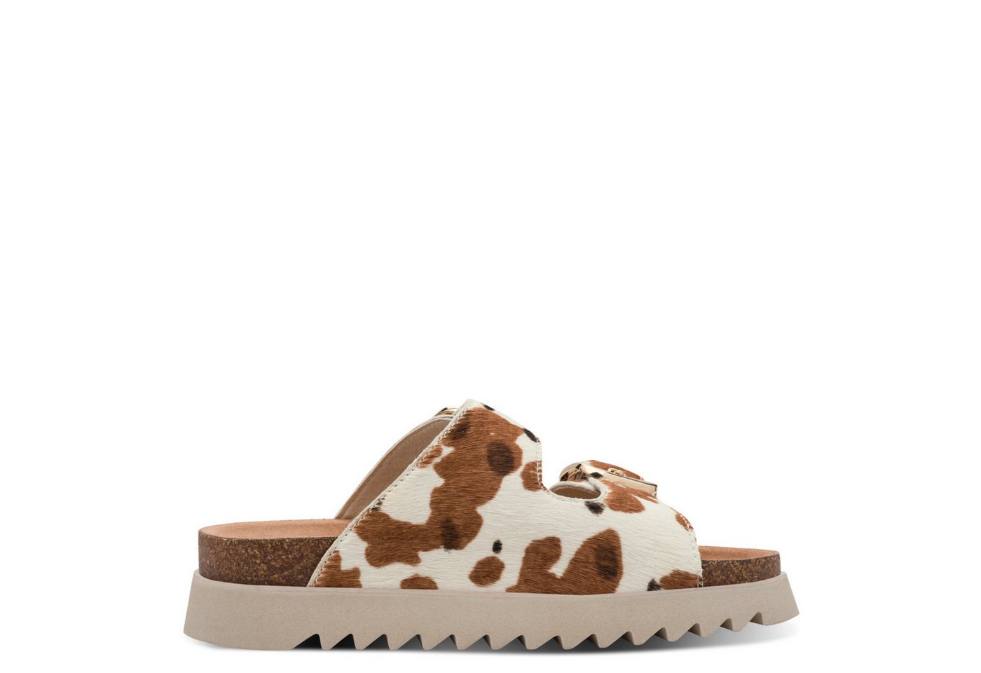 Tamaris Pantolette Sommerschuh, Schlupfschuh mit angesagtem Kuhmuster – Bild 3 von 5