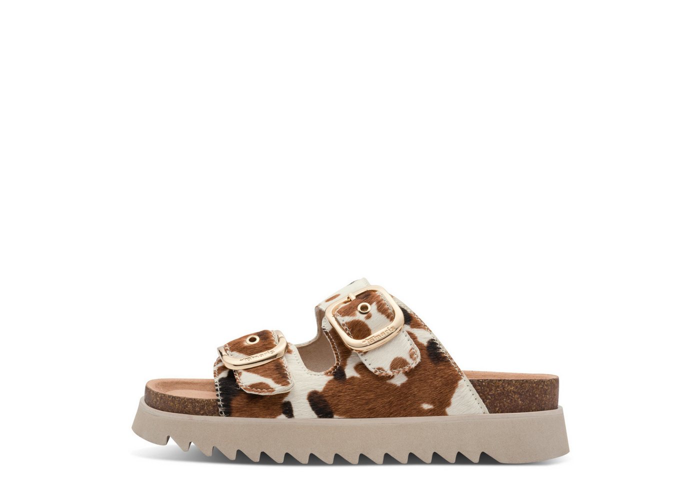 Tamaris Pantolette Sommerschuh, Schlupfschuh mit angesagtem Kuhmuster – Bild 4 von 5