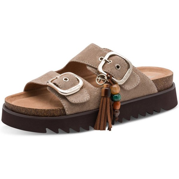 Tamaris Pantolette Sommerschuh, Schlupfschuh mit Anhänger und Zierperlen