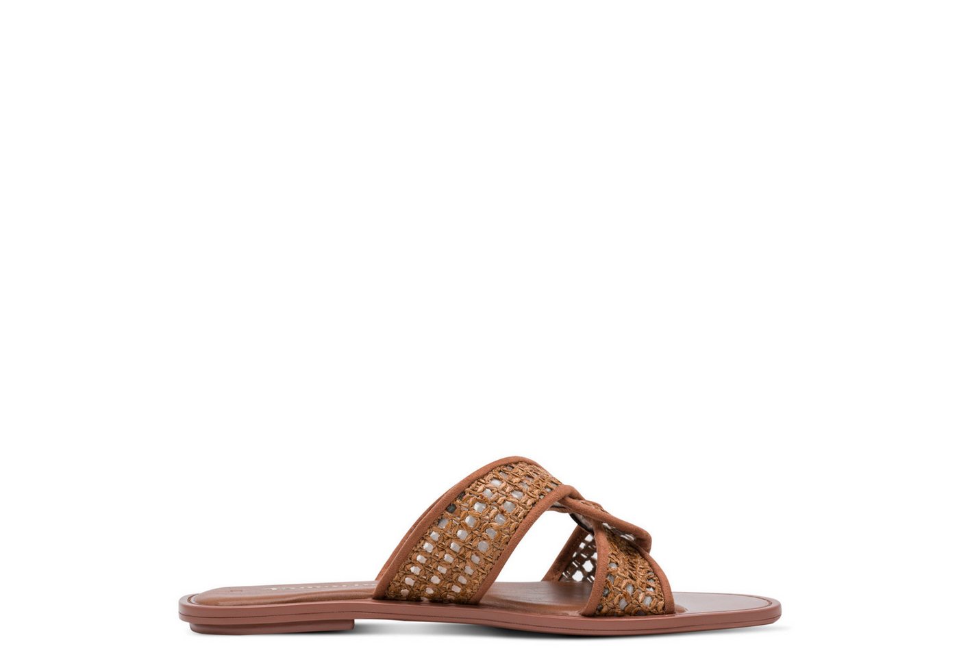 Tamaris Pantolette Sommerschuh, Schlüpfschuh, Flat mit Baststickerei – Bild 2 von 5