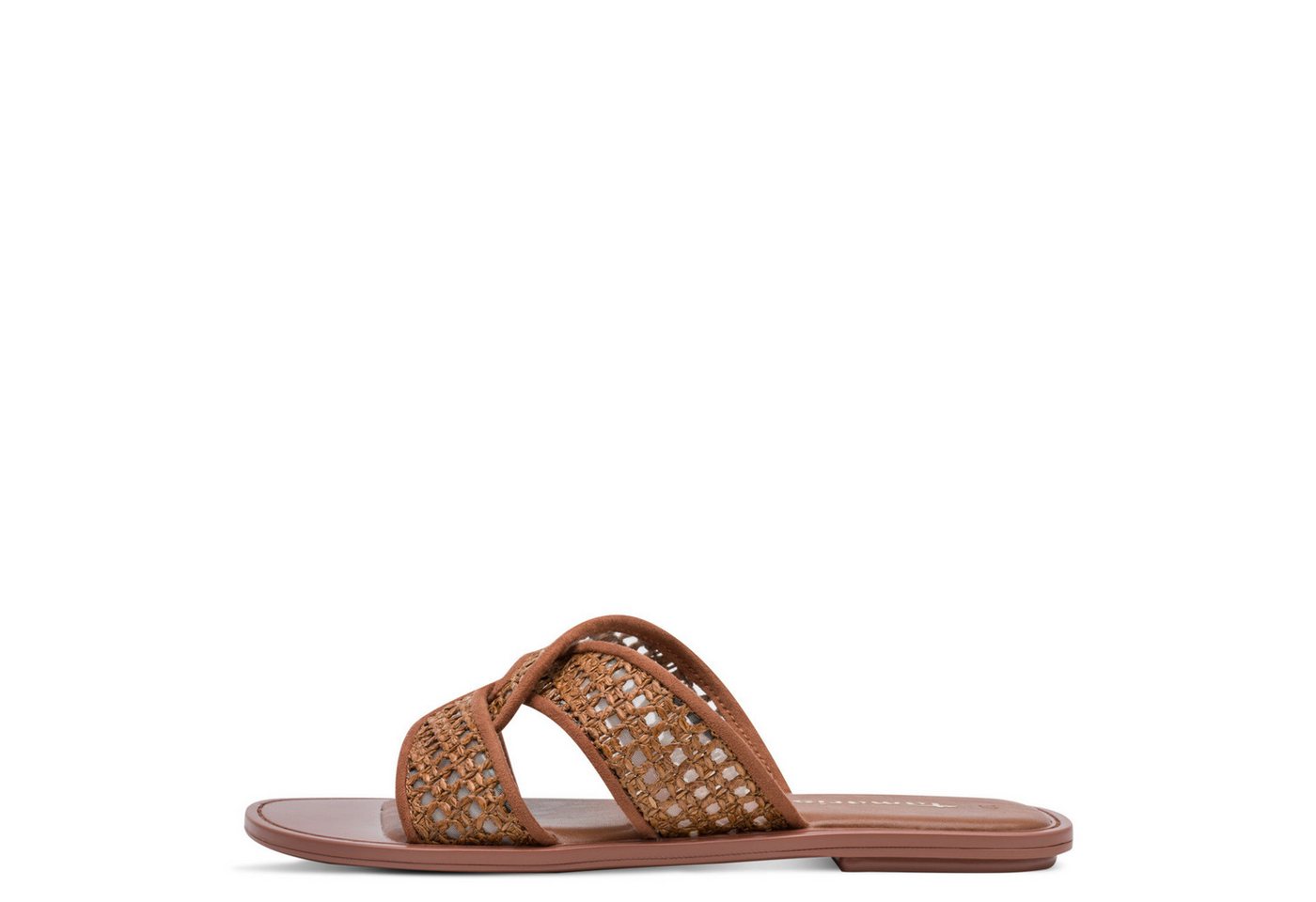 Tamaris Pantolette Sommerschuh, Schlüpfschuh, Flat mit Baststickerei – Bild 3 von 5